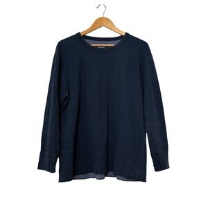 Duofold Double Layer Merino Wool Blend Base Layer Top Thermal Blue Men’s Large